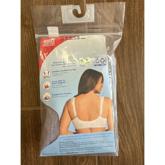 Playtex 18 Hour Ultimate Shoulder Comfort  Bra Smoked Liliac 42 DD Style 4693 - Picture 3 of 5